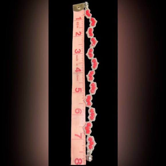 Handmade Red Crystal & Silver Beaded Jewelry Set - Perfect for Valentine’s Love - Picture 2 of 4